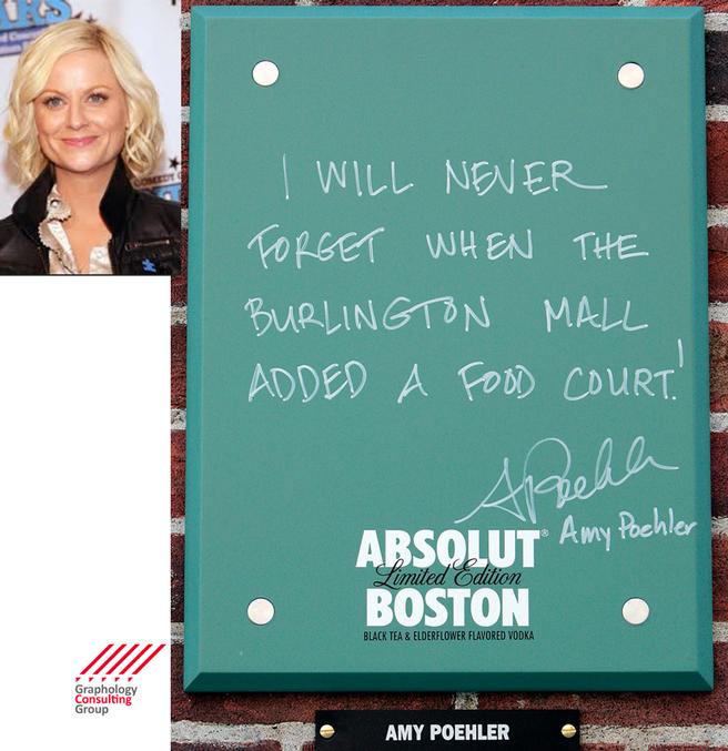 Amy Poehler's Handwriting