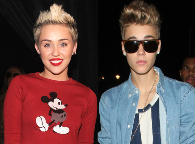 Miley Cyrus, Justin Bieber